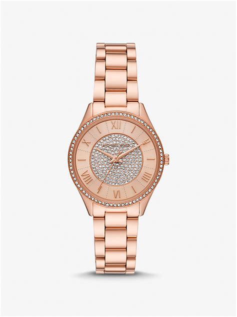 lauryn rose gold tone michael kors|Mini Lauryn Pavé Rose Gold.